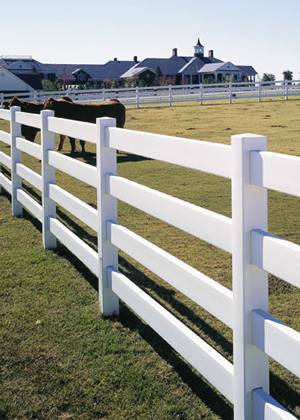 Vinyl Horse Fencing | Post & Rail Vinyl Fence Installation