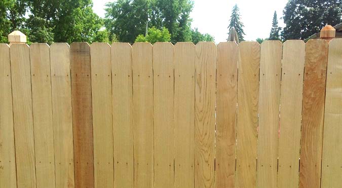 wood privacy fence