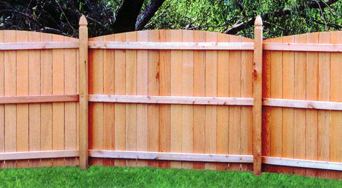 privacy fence in backyard