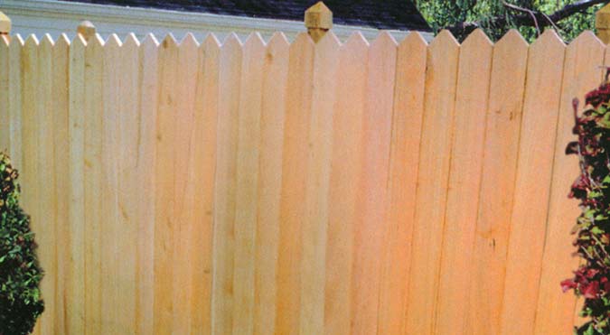 wood privacy fence installation