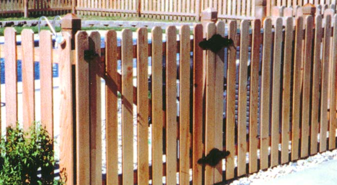 picket fence installed on residential property