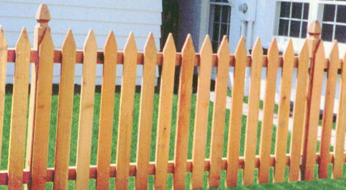 traditional wood picket fencing