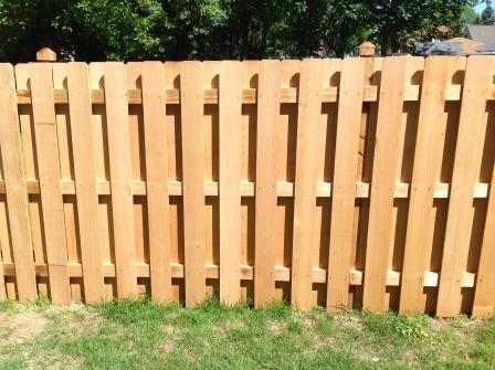 Wood fence installed on a residential property in Milwaukee